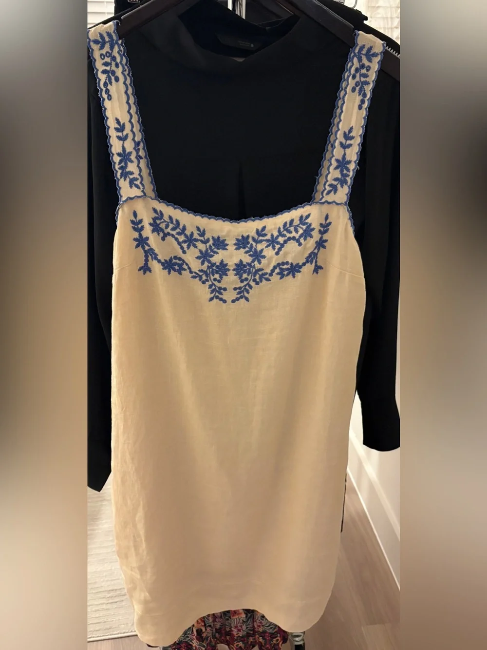 J Crew Yellow Embroidered Square Neck Tank Sundress Sz 10 Tall NWT
